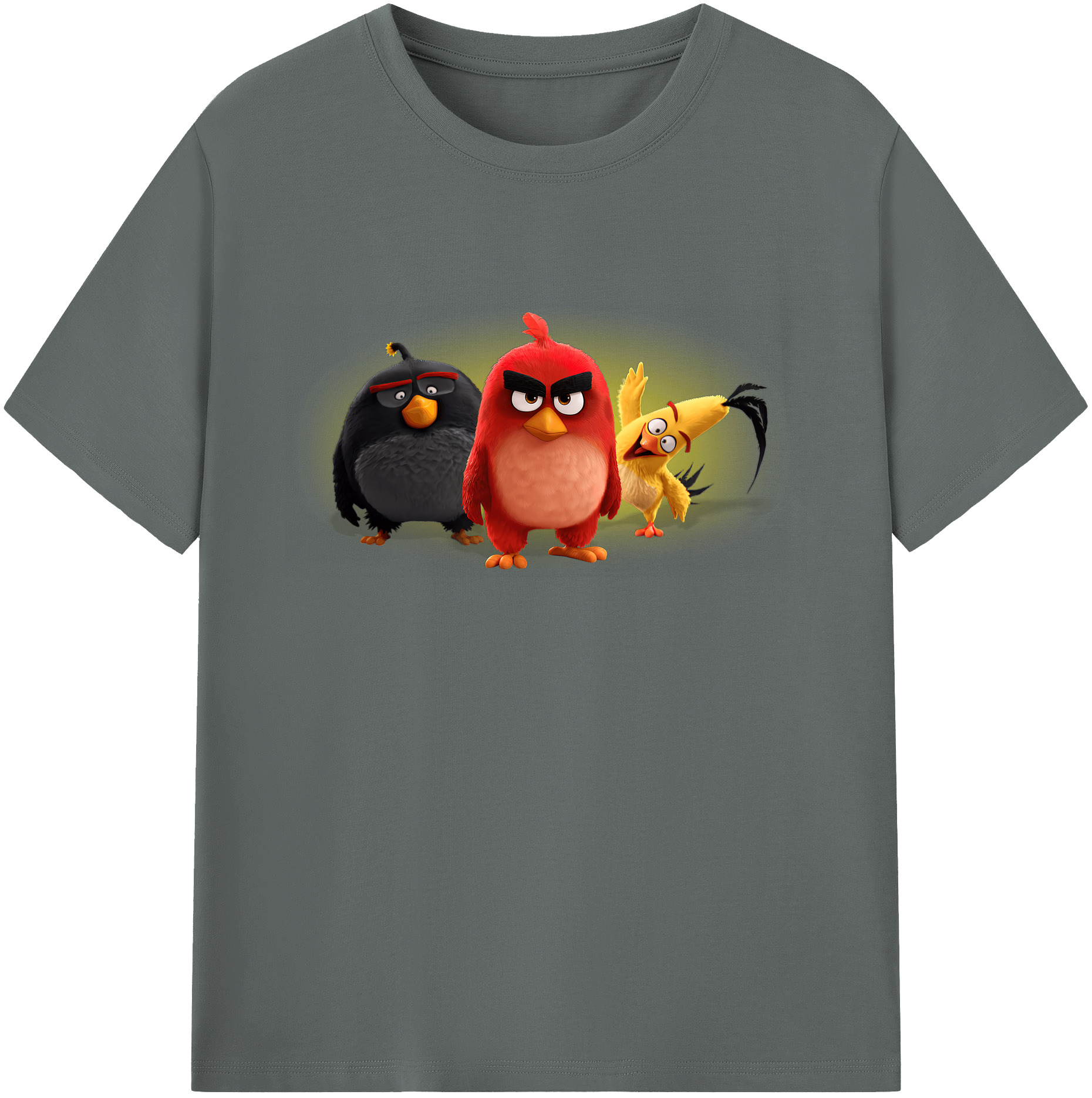 （画像用） Angry Birds アングリーバード 綿100％ メンズ半袖Tシャツ｜肌触りやわらか＆通気性